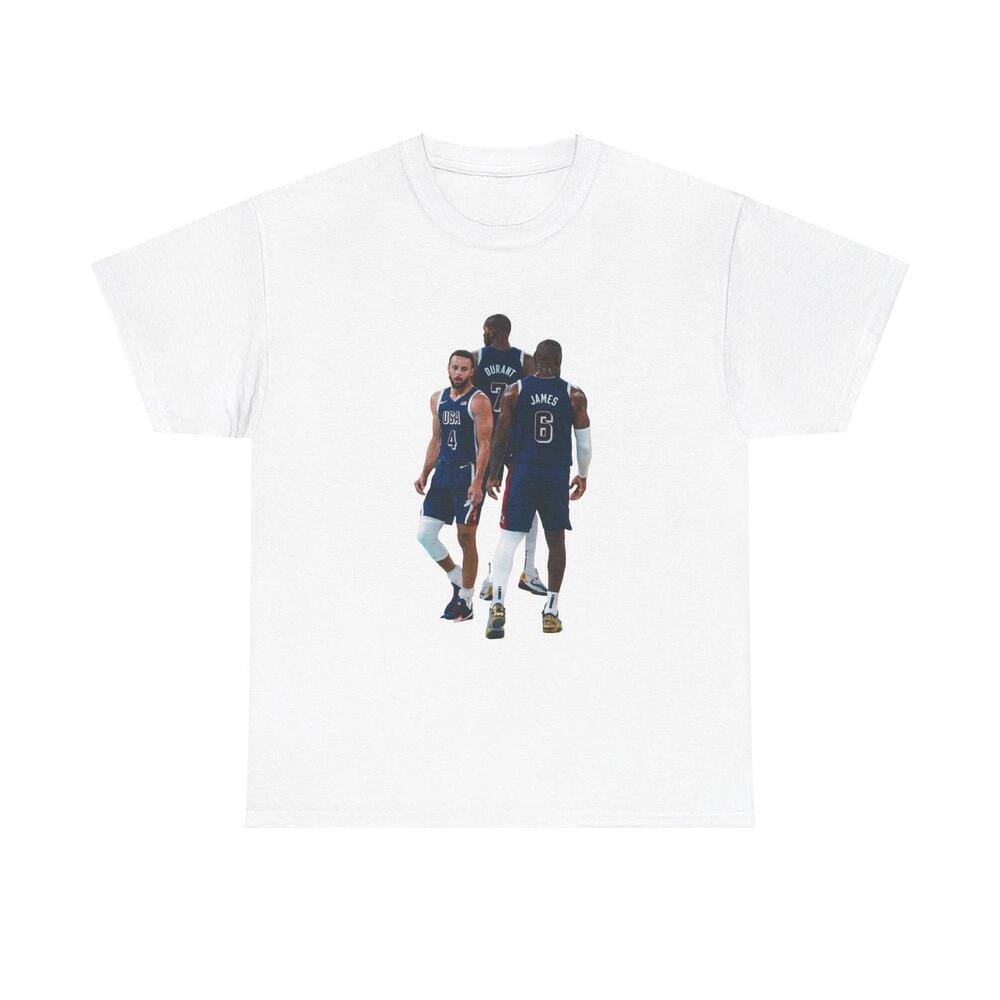 Lebron James Steph Curry Kevin Durant Usa Basketball Shirt Olympic Graphic Tee